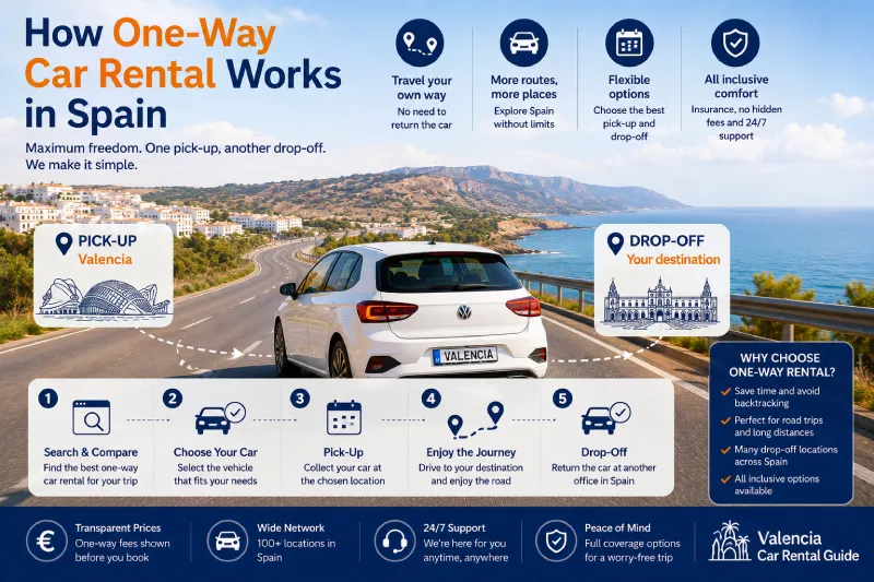 How one-way car rental works in Spain